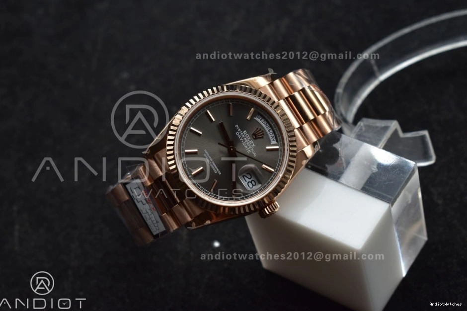 904L QF SS 36 681 (Gain DayDate Steel President Best vr3255 Edition Weight) Bracelet Dial Seasonal on V5 Grey 0726